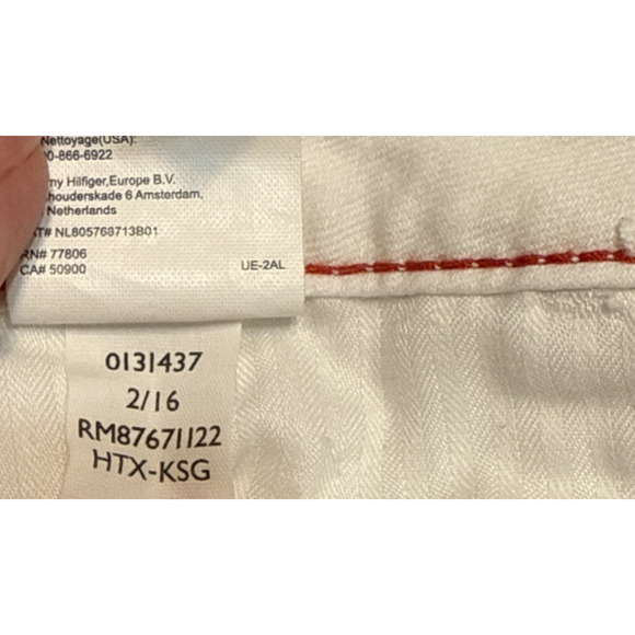 Tommy Hilfiger Shorts Womens 14 White Denim Rolled Cuff 4.5 Inch Inseam - Picture 9 of 16